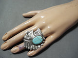Big Chief #8 Turquoise Mine Sterling Silver Ring Native American-Nativo Arts
