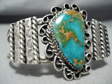 Vivid Vintage Native American Navajo Royston Turquoise Sterling Silver Bracelet-Nativo Arts