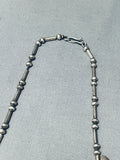 Native American Cleopatra Vintage Navajo Turquoise Sterling Silver Segment Necklace-Nativo Arts