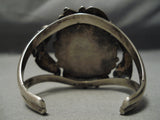 Huge Dancing Kachina Turquoise Vintage Native American Navajo Sterling Silver Bracelet Old-Nativo Arts