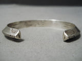 Thicker Heavy Vintage Navajo Sterling Silver Native American Bracelet Old-Nativo Arts