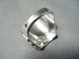 Noteworthy Vintage Zuni Turquoise Sterling Silver Ring Native American Old-Nativo Arts