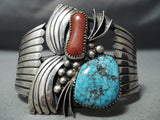 Important Earlier Wil Benally Vintage Native American Navajo Sterling Silver Turquoise Bracelet-Nativo Arts