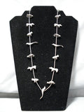 Heavy 100 Gram Vintage Native American Navajo Sterling Silver Animal Fetish Necklace Old-Nativo Arts