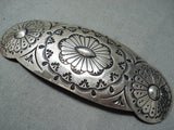 Exceptional Huge Navajo Sterling Silver Barrette Native American-Nativo Arts