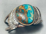Museum Vintage Native American Navajo Blue Royston Turquoise Sterling Silver Bracelet-Nativo Arts