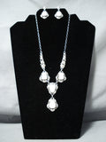 Excellent Navajo Opal Sterling Silver Necklace & Earring Set Native American-Nativo Arts