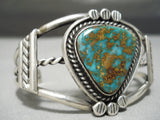 Quality Vintage Native American Navajo Turquoise Sterling Silver Bracelet Old Cuff-Nativo Arts