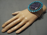 Important Huge Vintage Native American Navajo Tanya Rafael Turquoise Sterling Silver Bracelet-Nativo Arts