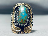 Unique Vintage Native American Navajo Royston Turquoise Sterling Silver & Goldfill Ring-Nativo Arts