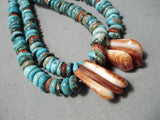 Native American Important Santo Domingo Turquoise Sterling Silver Tubule Necklace-Nativo Arts
