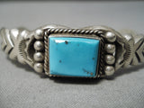 Incredible Baca Family Vintage Native American Navajo Turquoise Sterling Silver Bracelet Cuff-Nativo Arts