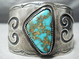 Museum Vintage Hopi/ Native American Navajo Turquoise Sterling Silver Wave Bracelet Old-Nativo Arts