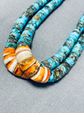 Native American Extremely Rare Vintage Santo Domingo Morenci Turquoise Jacla Pendant-Nativo Arts