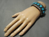 Important Ben Touchine Vintage Native American Navajo Turquoise Sterling Silver Bracelet-Nativo Arts