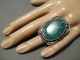 Important Vintage Verdy Jake Turquoise Sterling Silver Native American Ring-Nativo Arts