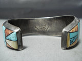 Best Al Yellowhorse Vintage Native American Navajo Spiderweb Turquoise Sterling Silver Bracelet-Nativo Arts