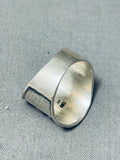 Native American Nel Fred Vintage Navajo Sun Sterling Silver Thick Ring-Nativo Arts