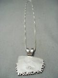 Important Vintage Al Yellowhorse Native American Navajo Turquoise Sterling Silver Necklace-Nativo Arts