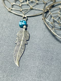 Intricate Vintage Native American Navajo Dreamcatcher Sterling Silver Earrings-Nativo Arts