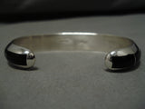 Superlative Vintage Native American Navajo Royston Turquoise Sterling Silver Inlay Bracelet-Nativo Arts