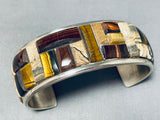 One Of The Most Unique Ever Native American Navajo Tigers Eye Sterling Silver Bracelet-Nativo Arts