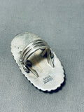 Important Biggest Vintage Native American Navajo Ben Begaye (d) Lapis Sterling Silver Ring-Nativo Arts