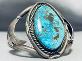 Museum Rare Turquoise Vintage Native American Navajo Sterling Silver Bracelet-Nativo Arts