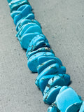Tremendous Vintage Native American Navajo Kingman Turquoise Sterling Silver Necklace-Nativo Arts