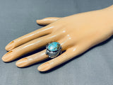 Marvelous Native American Navajo 8 Turquoise Sterling Silver Ring-Nativo Arts