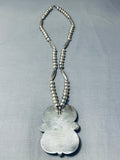 Rare Longer 30 Inch Vintage Native American Navajo Royston Turquoise Sterling Silver Necklace-Nativo Arts