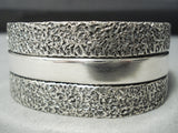 Important Ron Willie Advanced Vintage Native American Navajo Sterling Silver Bracelet-Nativo Arts