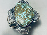 110 Grams Wowza Vintage Native American Navajo Spiderweb Turquoise Sterling Silver Bracelet-Nativo Arts