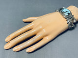 Tremendous Vintage Native American Navajo Godber Turquoise Sterling Silver Bracelet-Nativo Arts