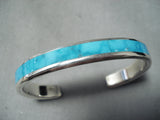 Superior Zuni Kingman Turquoise Sterling Silver Bracelet Native American-Nativo Arts