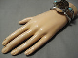 Museum Quality!! Vintage Native American Navajo Easter Blue Turquoise Sterling Silver Bracelet-Nativo Arts