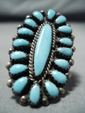 Amazing Vintage Navajo Turquoise Sterling Silver Ring Native American Old-Nativo Arts