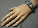 Amazing Vintage Zuni Native American Bernadette Eustace Turquoise Bracelet-Nativo Arts