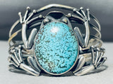 Frog Handmade Sterling Silver Domed Turquoise Southwestern Bracelet-Nativo Arts