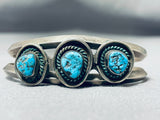 Marvelous Vintage Native American Navajo Sleeping Beauty Turquoise Sterling Silver Bracelet-Nativo Arts