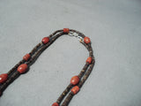 Native American Astonishing Santo Domingo Coral Heishi Necklace-Nativo Arts