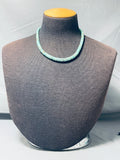 Native American Exquisite Vintage Santo Domingo Turquoise Sterling Silver Necklace-Nativo Arts