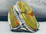 Best Vintage Native American Navajo Agate Creek Sterling Silver Bracelet Cuff-Nativo Arts