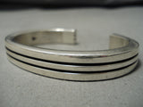 Important Vintage Navajo Stan Parker Sterling Silver Native American Bracelet-Nativo Arts
