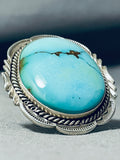 Important Ben Begaye (d.) Huge Vintage Native American Navajo Turquoise Sterling Silver Ring-Nativo Arts