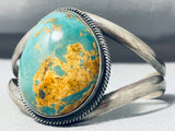 Eyecatching Vintage Native American Navajo Royston Turquoise Dome Sterling Silver Bracelet-Nativo Arts