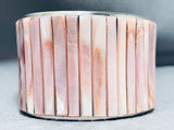 The Best Pink Pearl Native American Navajo Inlay Sterling Silver Bracelet-Nativo Arts