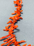 Native American Impressive Santo Domingo Coral Sterling Silver Necklace-Nativo Arts