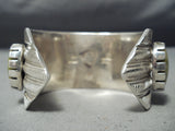 Native American Famous Vintage Navajo Carico Lake Turquoise Sterling Silver Bracelet Cuff-Nativo Arts