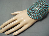 Incredible Signed Native American Navajo Turquoise Sterling Silver Bracelet-Nativo Arts